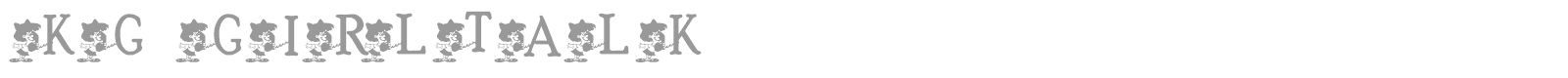 KG GIRLTALK font preview